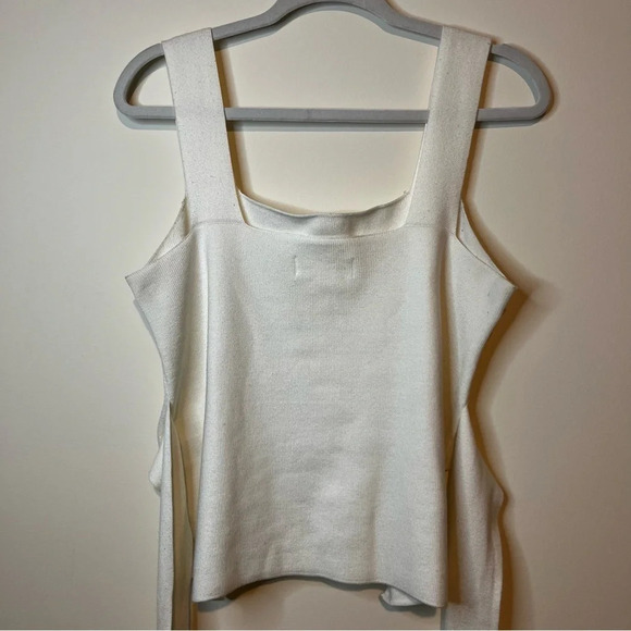 ANTHROPOLOGIE Harlow White Belted Knit Tank Top - Picture 9 of 10